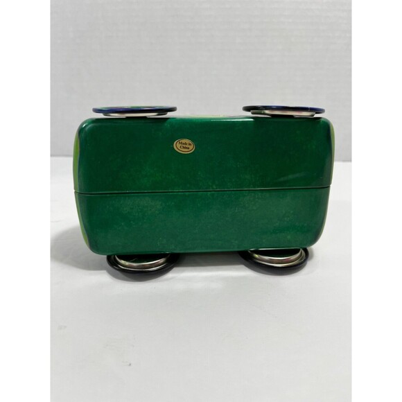Volkswagen Bug Shape Tin 6" Green With Flowers, Pease Sign Colorful Beetle Car - Picture 5 of 7